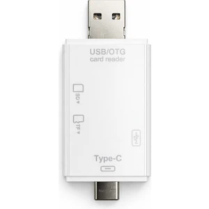 3’ü 1 Arada USB Type-C Micro USB Otg Sd Kart Okuyucu Siyah