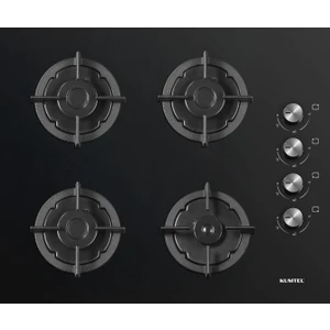 Döküm Izgaralı Siyah Cam Set Üstü Ocak KO-40TSHDF