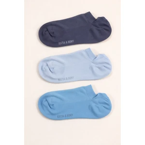 Katia & Bony Kadın 3'lü Basic Step Çorap Mavi Mix