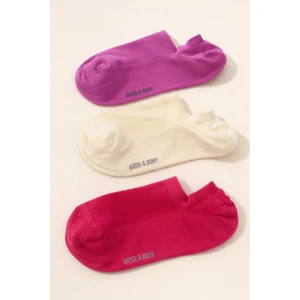 Katia & Bony Kadın 3'lü Basic Step Çorap Mor Mix