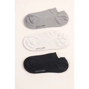 Katia & Bony Kadın 3'lü Basic Step Çorap Siyah Mix
