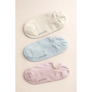 Katia & Bony Kadın 3'lü Basic Step Çorap Ekru Mix