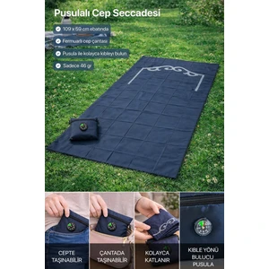 Pusulalı Cep Seccadesi - Lacivert