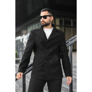 Premium Kruvaze Orta Boy Kaşe Kaban
