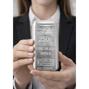 250 Gram Külçe Gümüş - 999,9 | Sertifikalı