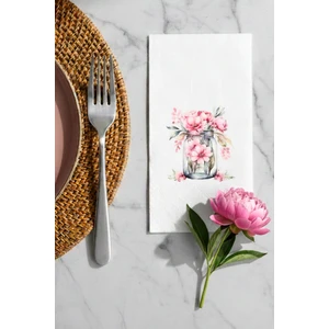 Şakayık Desenli 16'lı Çift Katlı Lüks Kağıt Peçete