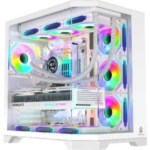 GM Game Master F-7 Edge 7x Argb Pwm Fan Beyaz Atx Akvaryum Gaming Kasa Oyuncu Kasası