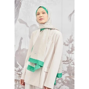 Dama Monogram Desenli Şal 3041-TAŞ Benetton