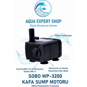 WP-3200 Akvaryum Kafa Sump Motoru 300LT/SAAT