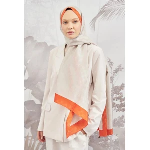 Dama Monogram Desenli Şal 3041-TAŞ Orange