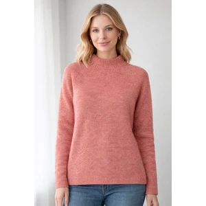 Siyah Triko Kazak Dik Yaka Kadın