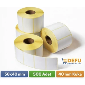 58X40 Termal Etiket (500'LÜ Sarım)