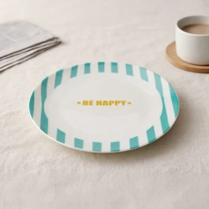 Kitchen Be Happy Tatlı Tabağı - Yeşil - 19 cm