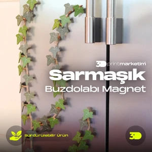 3D Print Marketim Sarmaşık Buzdolabı Magnet - 30 cm