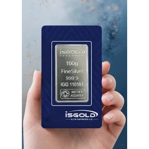 100 Gram Külçe Gümüş - 999,9 | Sertifikalı