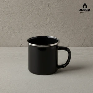 Crispella Emaye Kupa Bardak – Siyah