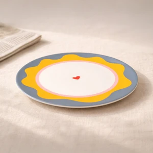 Kitchen Granny Servis Tabağı - Mavi / Sarı - 25 cm