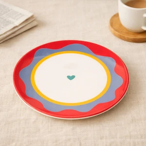 Kitchen Granny Servis Tabağı - Kırmızı / Yeşil - 25 cm