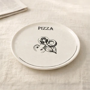Kitchen Gourmet Pizza Tabağı - Krem / Siyah - 30 cm