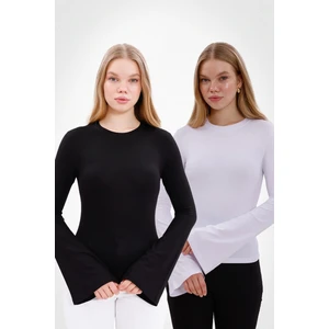 Yade Fashion Kadın Ispanyol Kol Body 2’li Set