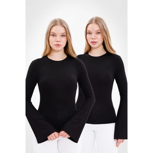 Yade Fashion Kadın Ispanyol Kol Body 2’li Set
