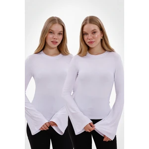 Yade Fashion Kadın Ispanyol Kol Body 2’li Set