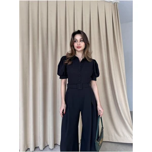 Moda Durağı Steffy Tulum 5004 - Siyah Siyah