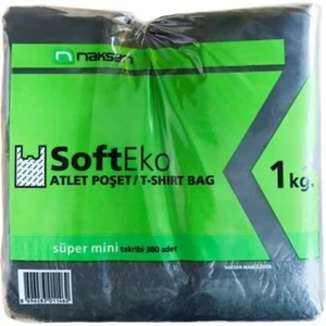 Şeylişeyler-Softeko – Süper Mini Siyah Atlet Poşet – 1 kg – 1 Paket