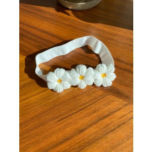 Papatya Örgü Bebek Bandanası