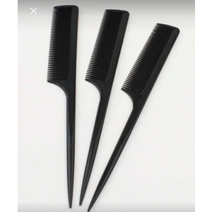 Tarak Seti 3 Adet Siyah Krepe Saç Ayırma Tarağı
