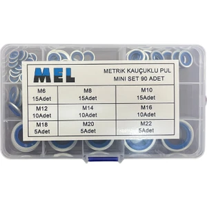 90 Parça Metrik Ölçülü Oringli Pul Seti