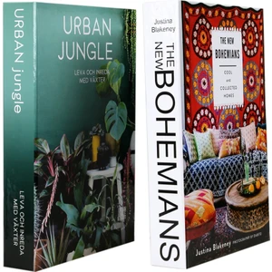 2'li Bohem / Jungle Dekoratif Kitap Kutu