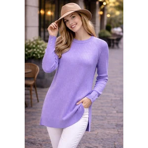 Kadın Merserize Saç Örgü Standart Tunik Kazak