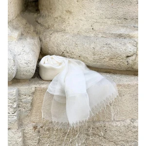 Ipekli Çift Kat Tüllü Şal