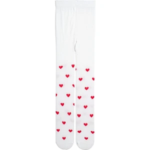 Hellobaby Hellobaby Kız Bebek Külotlu Çorap Kalp Baskılı None