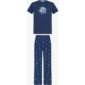 Erkek Renkli Sailing Night Pijama Takımı