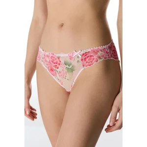 Açık Pembe Floral Broderie Slip Külot