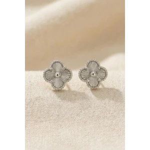 Gümüş Kaplama Çelik Cleef Küpe