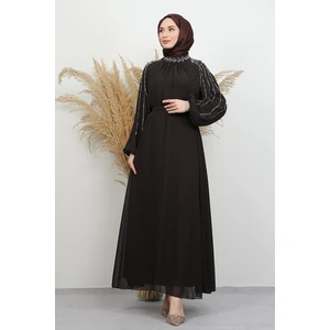 Giza Store Semra Tesettür Elbise Acı Kahve