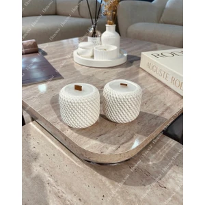 2li Örgü Hasır Desenli Dekor