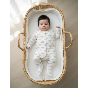 Baskılı Bebek Uzun Kollu Çıtçıtlı Zıbın