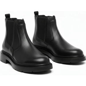 Erkek Hakiki Deri Siyah Chelsea Bot