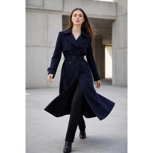 Esin Giyim Kemerli Orta Boy Kaban