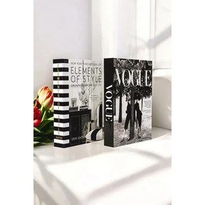 2'li Element & Vogue Kadınlar Dekoratif Kitap Kutu
