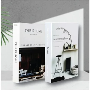 2'li This Is Home & Mono Dekoratif Kitap Kutu