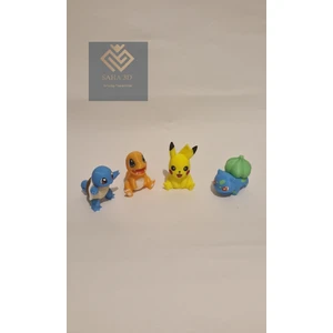 4'lü Pokemon Seti (Pikachu, Charmander. Bulbasaur. Squrtile)