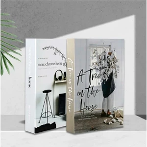 2'li A Tree & Mono Dekoratif Kitap Kutu