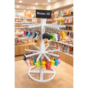 3D 2 Kat Beyaz Anahtarlık STANDI-1307