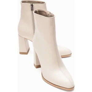 Jewel Bej Cilt Kadın Topuklu Bot