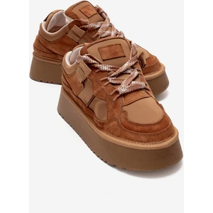 Raven Taba Süet Hakiki Deri Kadın Platform Sneaker